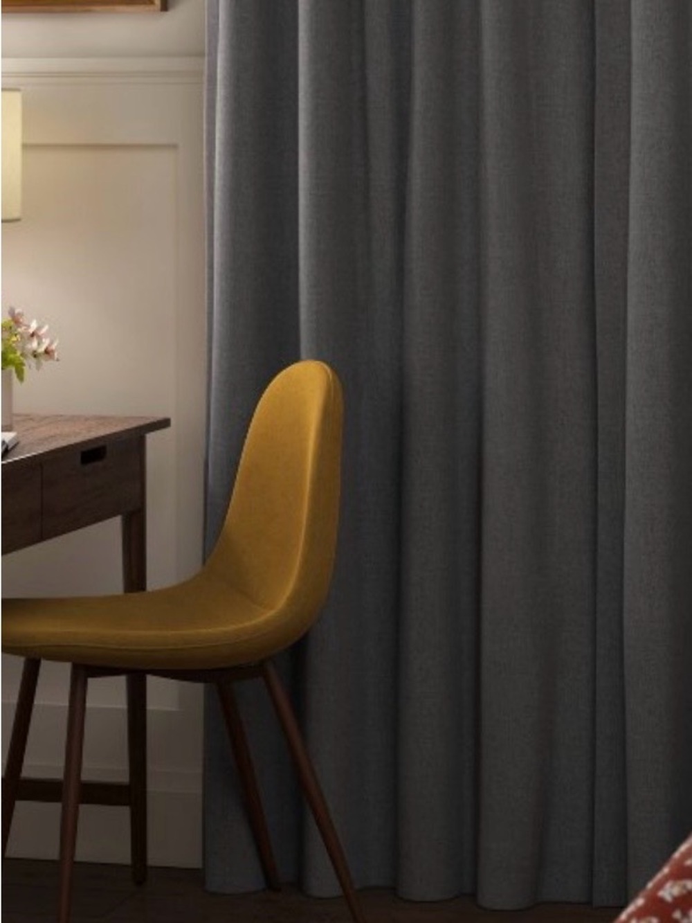Threshold Velvet Blackout Curtains in Gray 2 Panels 50”x 84” Rod Pocket